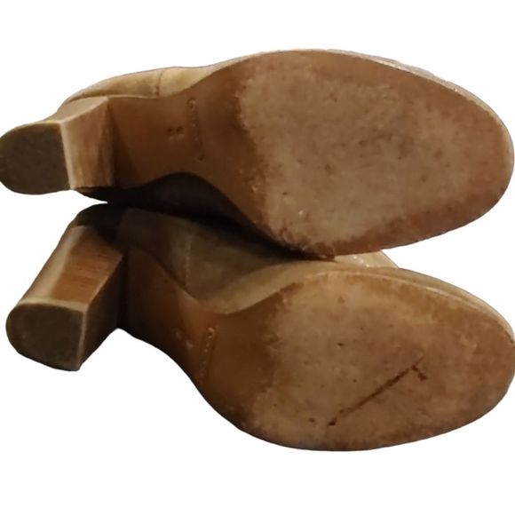 Coach Trudie Patchwork Suede Knee High Heeled Boots Size 8 - Picture 7 of 11